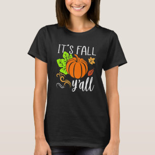 Het is Herfst Y'all Herfst najaar Waterverf T-shirt