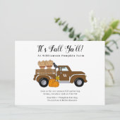 Het is Herfst Ya'll Herfst Party Invitation Kaart (Staand voorkant)