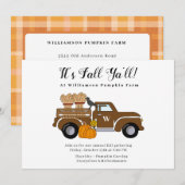 Het is Herfst Ya'll Herfst Party Invitation Kaart (Voorkant / Achterkant)