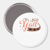 Het is Herfst Y'all, Herfst Pumpkin Skeleton Creep Magneet (Voorkant / Achterkant)