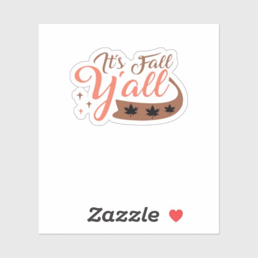 Het is Herfst Y'all, Herfst Pumpkin Skeleton Creep Sticker (Vel)