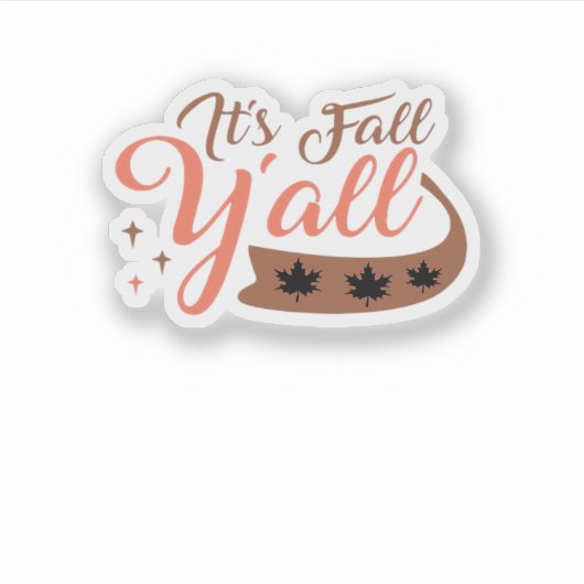 Het is Herfst Y'all, Herfst Pumpkin Skeleton Creep Sticker (Voorkant)