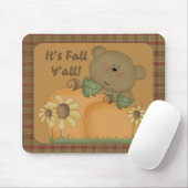 "Het is Herfst Y'all" Herfst Teddy Bear Mousepad 1 Muismat (Met muis)