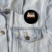Het is Herfst Y'all Kabouters Geruit Luipaard Herf Ronde Button 5,7 Cm (In situ)