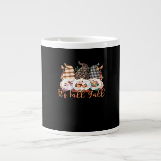 Het is Herfst Y'all Kabouters Geruite Luipaard Her Grote Koffiekop (Voorkant)