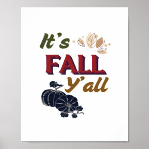 Het is Herfst Y'all Klassieke Vintage Poster