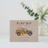 Het is Herfst Ya'll Kraft Herfst Party Invitation Briefkaart (Staand voorkant)