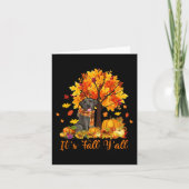 Het is Herfst Y'all Labrador Black Lab Halloween D Kaart (Voorkant)