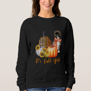 Het is Herfst Y'all Lhasa Apso Dog Leopard Pumpkin Trui