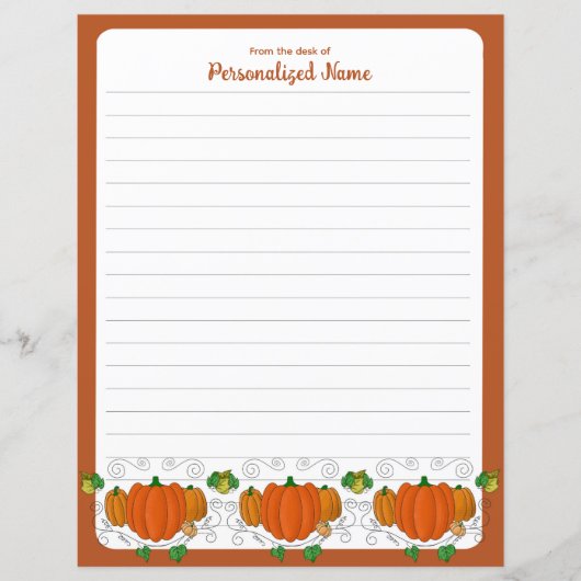 Het is Herfst Y'all - Lined Paper Sheet (Voorkant)