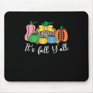 Het is Herfst Y'all Luipaard Patroon Pompoen Stijl Muismat