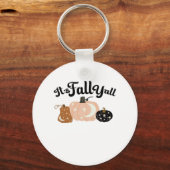 Het is Herfst Y'all met manen prachtige Halloween  Sleutelhanger (Voorkant)