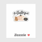 Het is Herfst Y'all met manen prachtige Halloween Sticker (Vel)