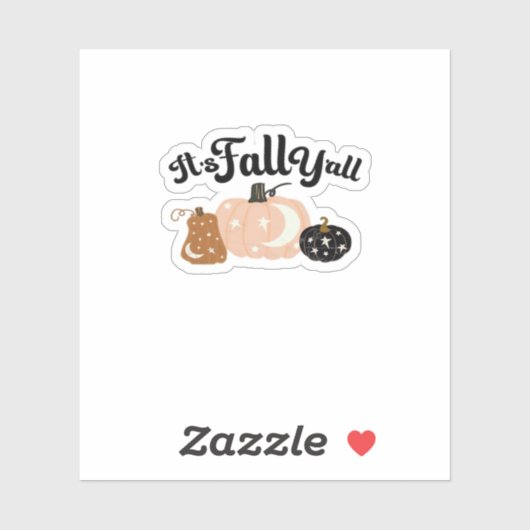 Het is Herfst Y'all met manen prachtige Halloween  Sticker (Vel)