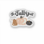 Het is Herfst Y'all met manen prachtige Halloween  Sticker (Voorkant)