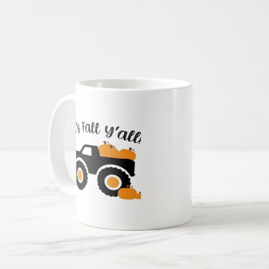Het is Herfst Y'all Monster met Pumpkins Graphic D Koffiemok (Voorkant links)