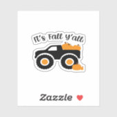 Het is Herfst Y'all Monster met Pumpkins Graphic D Sticker (Vel)