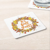 Het is Herfst Y'all Oranje Autumn Leaves Kartonnen Onderzetters (Schuin)