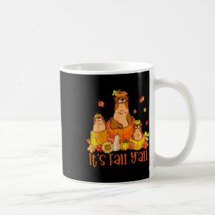 Het is Herfst Y'all Otters pompoen outfit voor Her Koffiemok
