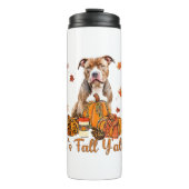 Het is Herfst Y'all Pitbull Dog Herfst Sjaal Herfs Thermosbeker (Voorkant)