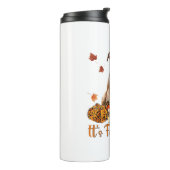 Het is Herfst Y'all Pitbull Dog Herfst Sjaal Herfs Thermosbeker (Gedraaid links)