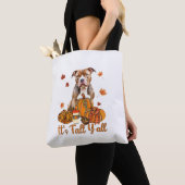 Het is Herfst Y'all Pitbull Dog Herfst Sjaal Herfs Tote Bag (Dichtbij)