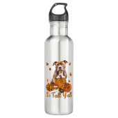 Het is Herfst Y'all Pitbull Dog Herfst Sjaal Herfs Waterfles (Voorkant)