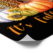 Het is Herfst Y'all Pommeren Hond Pumpkin Fal Poster (Hoek)