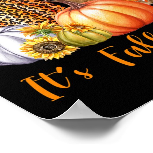 Het is Herfst Y'all Pommeren Hond Pumpkin Fal Poster (Hoek)