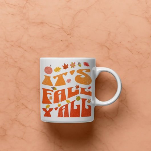 Het is Herfst Y'all pompoen en herfstbladeren Koffiemok