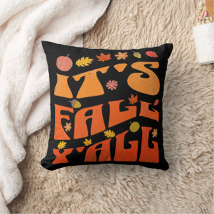Het is Herfst Y'all pompoen en herfstbladeren Kussen
