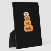 Het is Herfst Y'all Pumpkin Autumn Halloween Desig Fotoplaat (Zijkant)