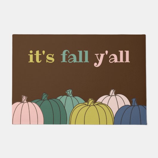 Het is Herfst Y'all Pumpkin Doormat Deurmat (Voorkant)