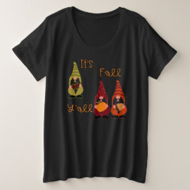 Het is Herfst Y'all Pumpkin Gnome Autumn Tree Grote Maat T-shirt