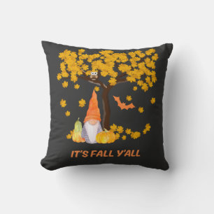 Het is Herfst Y'all Pumpkin Gnome Autumn Tree Kussen
