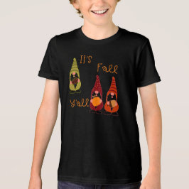 Het is Herfst Y'all Pumpkin Gnome Autumn Tree Tri-Blend Shirt