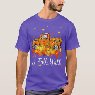 Het is Herfst Y'all Pumpkin Truck Autumn Tree Hall T-shirt