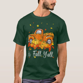 Het is Herfst Y'all Pumpkin Truck Autumn Tree Hall T-shirt