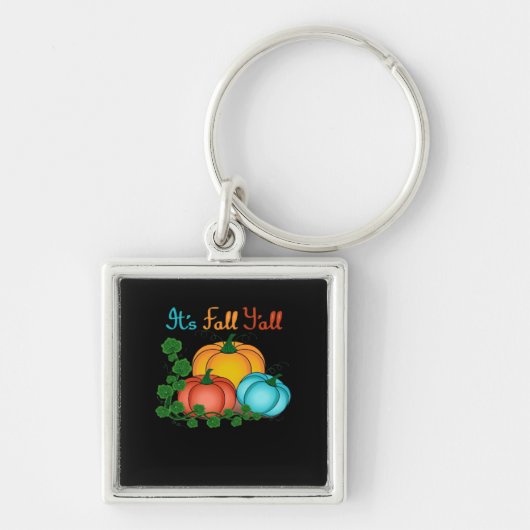 Het is Herfst Y'all Pumpkins Retro Graphic Sleutelhanger (Voorkant)