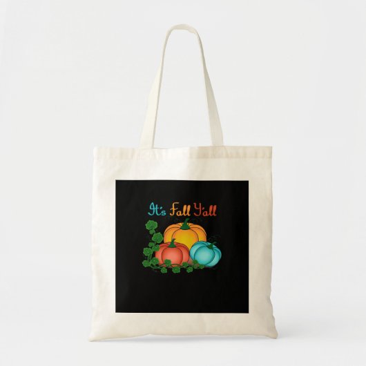 Het is Herfst Y'all Pumpkins Retro Graphic Tote Bag (Voorkant)