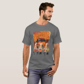 Het is Herfst Y'all Pumpkins Three Gnomen Boerderi T-shirt (Voorkant volledig)