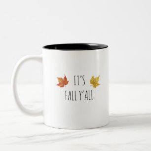 Het is Herfst Y'all Rae Dunn Geïnspireerde letter Tweekleurige Koffiemok