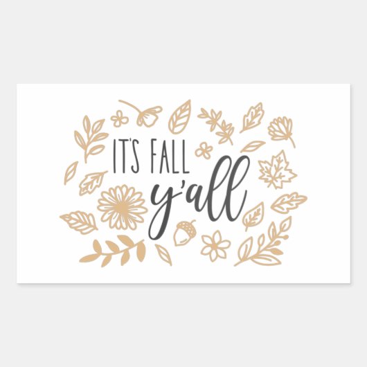Het is Herfst Y'all Rechthoekige Sticker (Voorkant)
