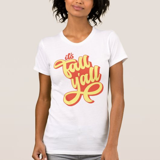 Het is Herfst Y'all Retro Style T-Shirt (Voorkant)