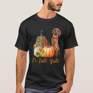 Het is Herfst Y'all Rhodesian Ridgeback Dog Leopar T-shirt