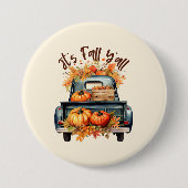 Het is Herfst Y'all Ronde Button 7,6 Cm (Voorkant)