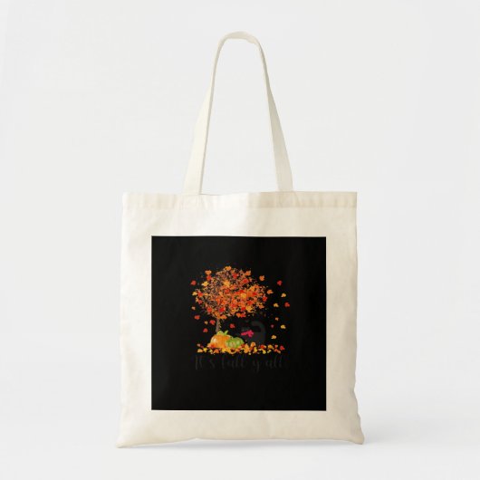 Het is Herfst Y'all Schattige Lovers Thanksgiving Tote Bag (Voorkant)