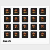 Het is Herfst Y'all Schattige Lovers Thanksgiving Vierkante Sticker (Vel)