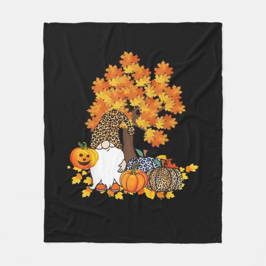 Het is Herfst Y'all Schattigee Gnomes Pumpkin Autu Fleece Deken (Voorkant)