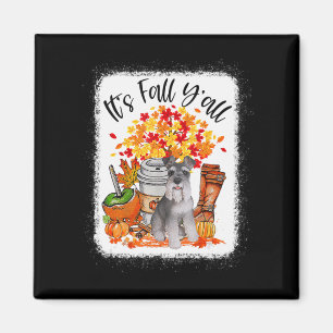 Het is Herfst Y'all Schnauzer Dog Halloween Thanks Magneet
